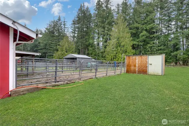 side of the barn