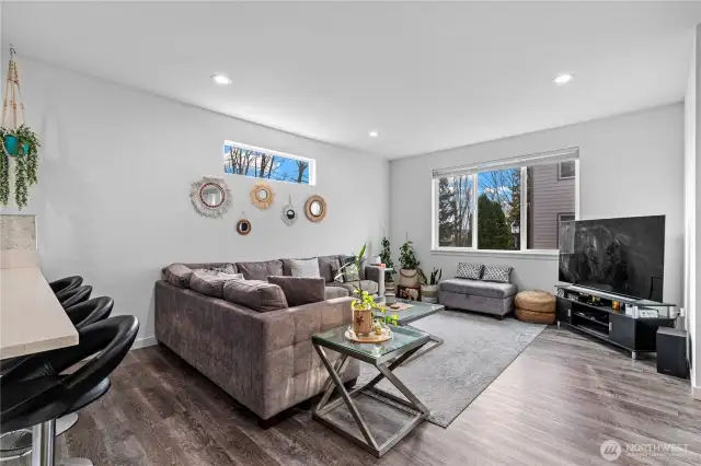 Light-filled living area invites relaxation.
