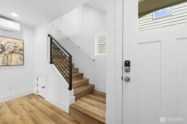 Entry level - 1/2 bath & garage level