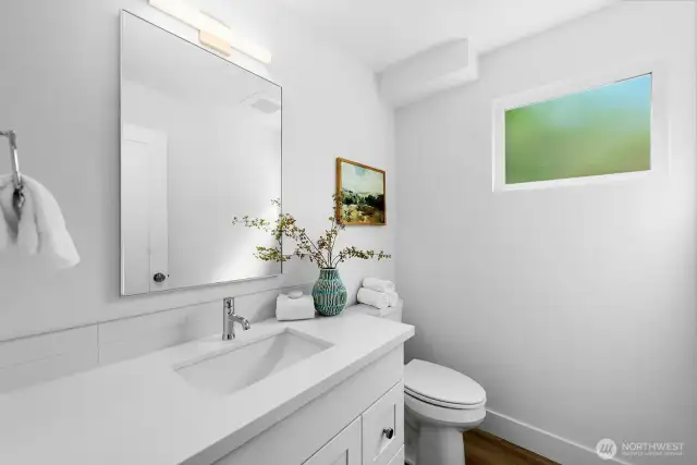 1/2 bath on entry level