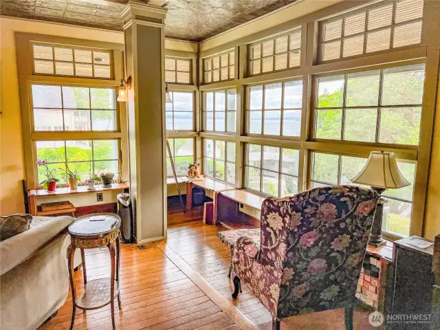 Front Parlor built in cabinetry, oh, and the views!