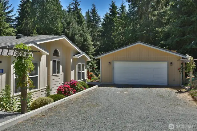 Newer garage with pass-through
