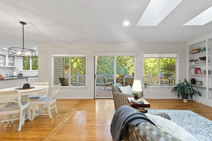 Indoor/outdoor living on the big back deck.