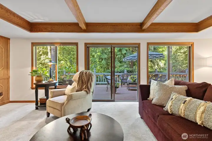 Bonus room that opens outside to the back deck.