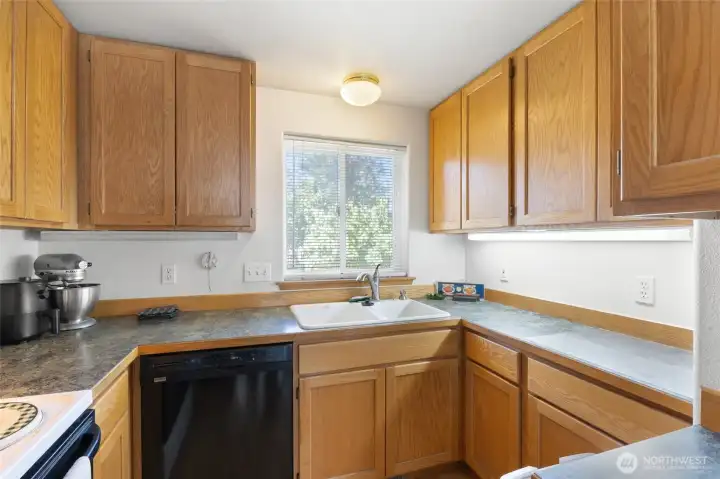 Wheelchair turnaround space in kitchen, too!