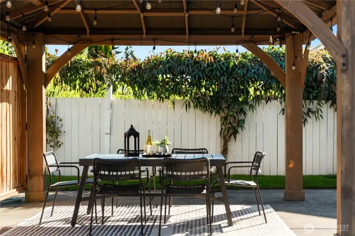 A great covered space with southern exposure so you still get plenty of sunshine.