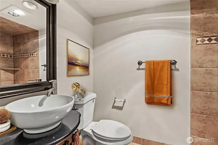 Virtually Staged Down stairs 3/4 bath