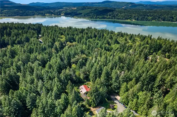 An aerial of Oyster Bay.