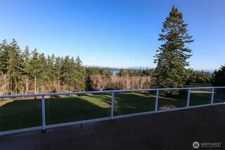 Imagine sitting on this deck and watching the wildlife and checking out that view.