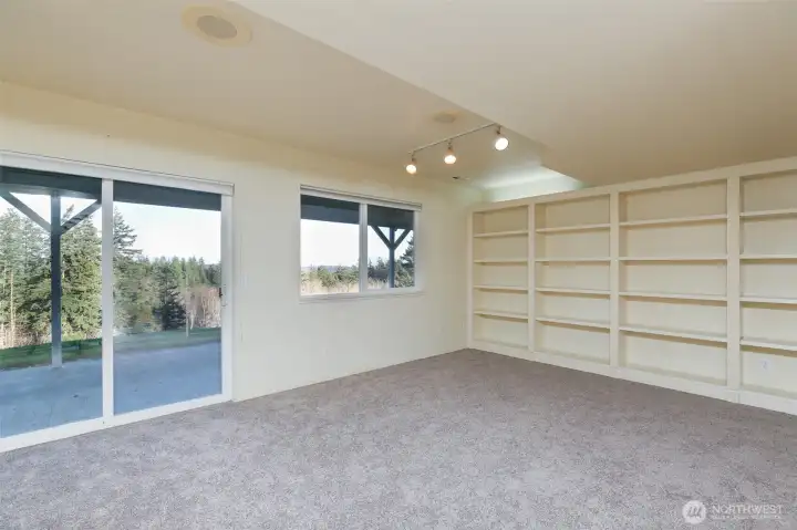 Downstairs living space also with a view.