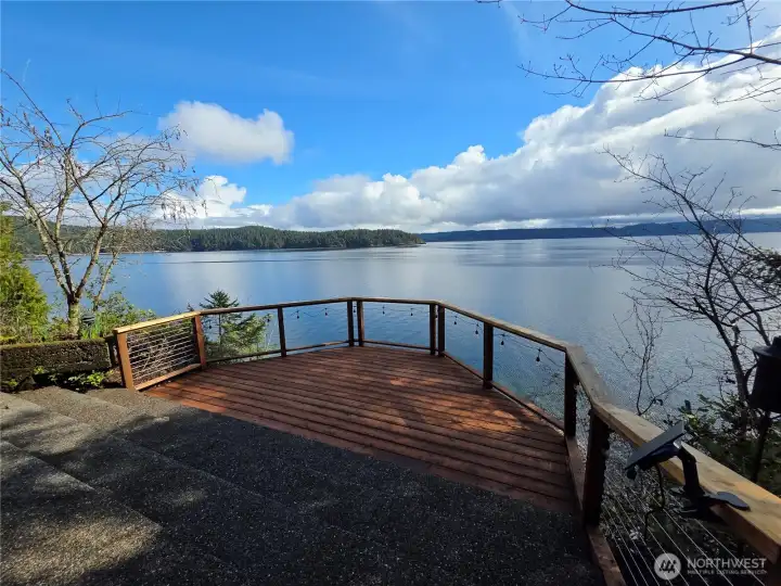 New deck overlooking Hood Canal