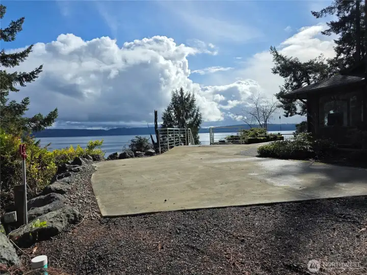 cement pad near full RV hookup.