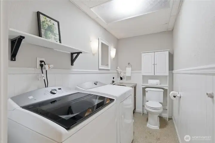 Lower Laundry Room and 1/2 Bath