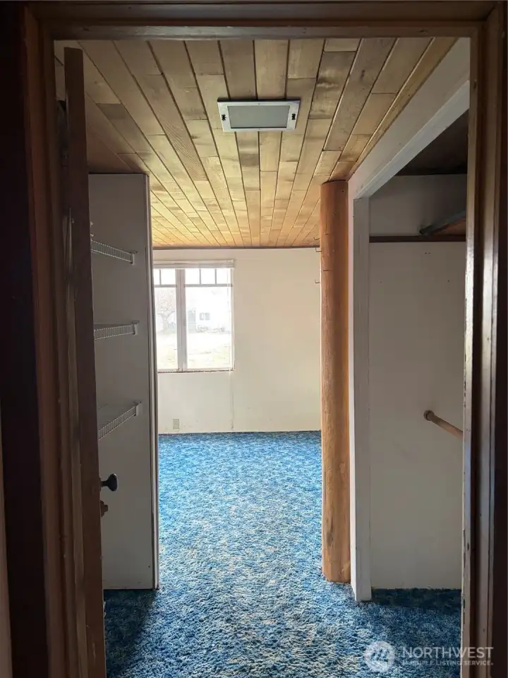 Main bedrom with walk through closet.