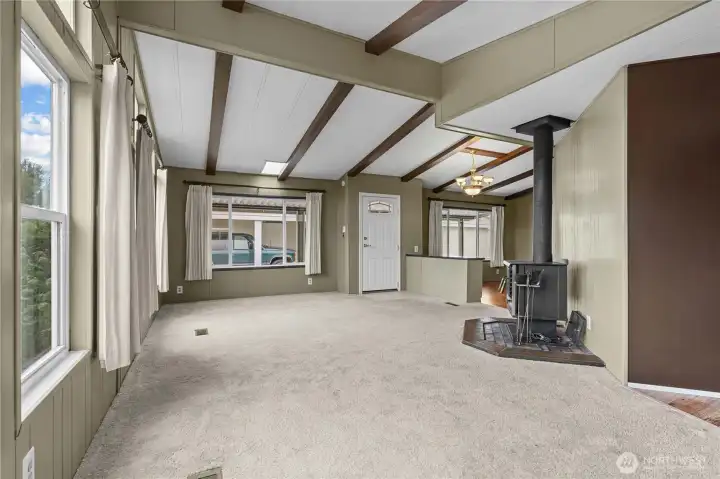 Another angle of living/dining area.