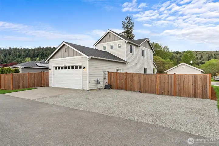 Alley access garage, plus tons of extra parking