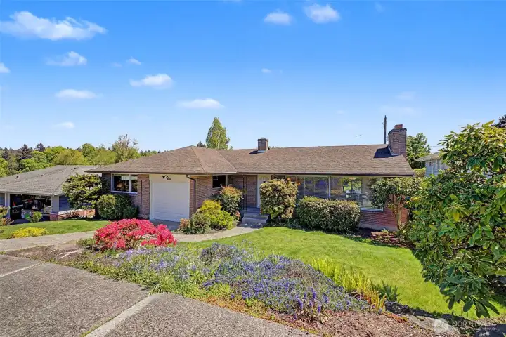 Charming mid-century brick exterior