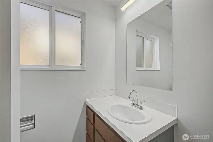 Lower bathroom with shower