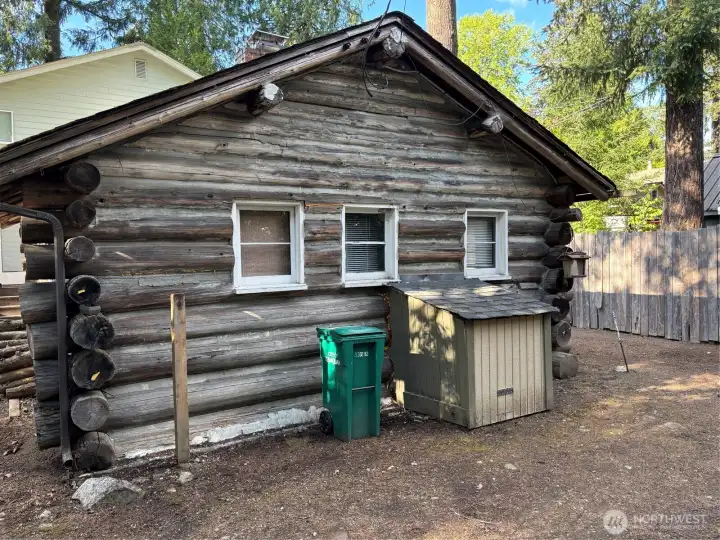 LOG CABIN OPTIONs. 'She-shed', 'man-cave', workshop, or just invite friends over to stay. extra cash ideas? Really, endless ideas to enjoy this Historical Loggers cabin! LOG CABIN OPTIONs. 'She-shed', 'man-cave', workshop, or just invite friends over to stay. extra cash ideas? Really, endless ideas to enjoy this Historical Loggers cabin!