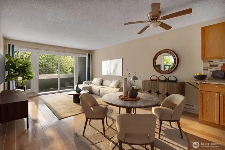 This room is virtually staged