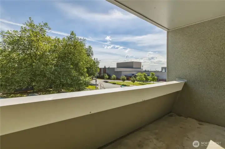 Nice sized balcony with a view