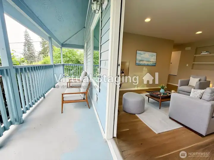 Virtually Staged Front Porch Looking Into The Entry Virtually Staged Front Porch Looking Into The Entry