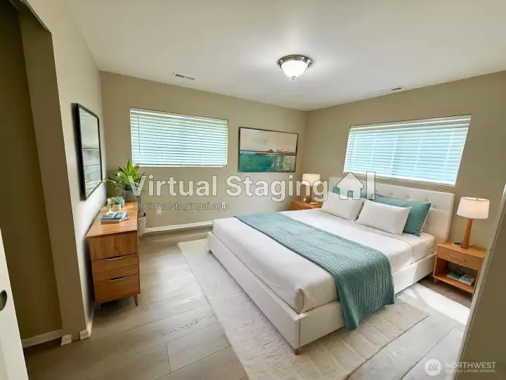 Primary Bedroom Virtually Furnished Primary Bedroom Virtually Furnished