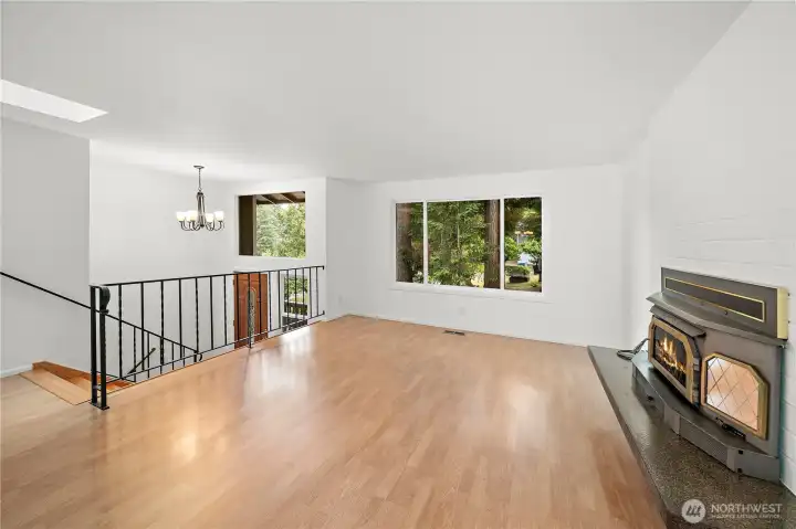 Living room and entryway