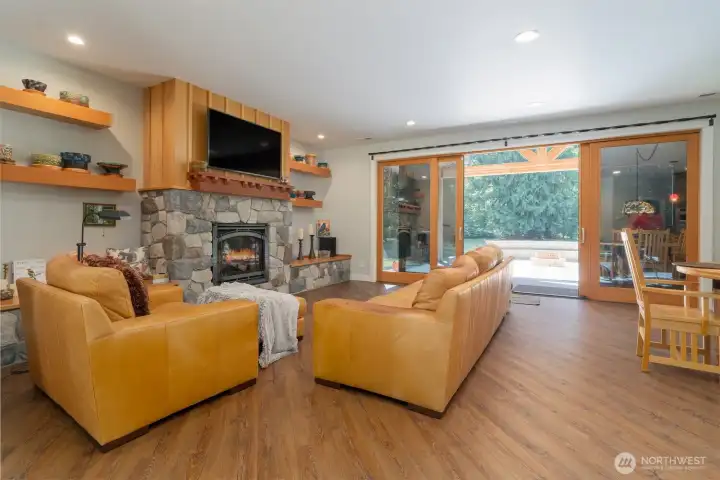Living room with gas fireplace Living room with gas fireplace