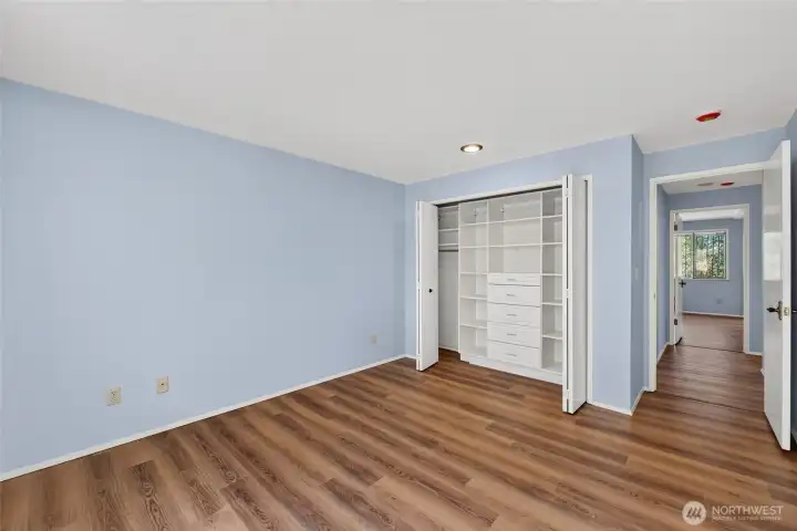 Spacious 2nd bedroom also features a built in closet system