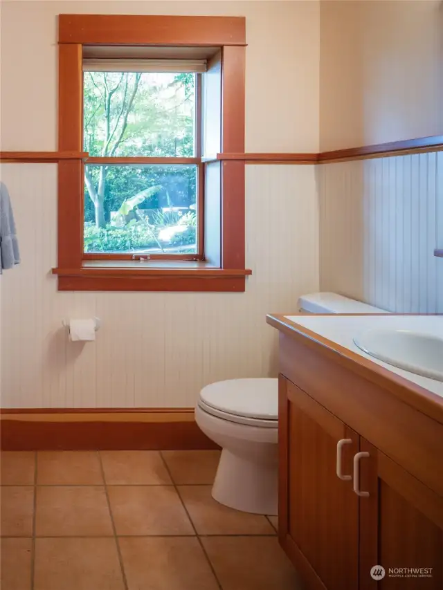 Daylight basement bathroom.