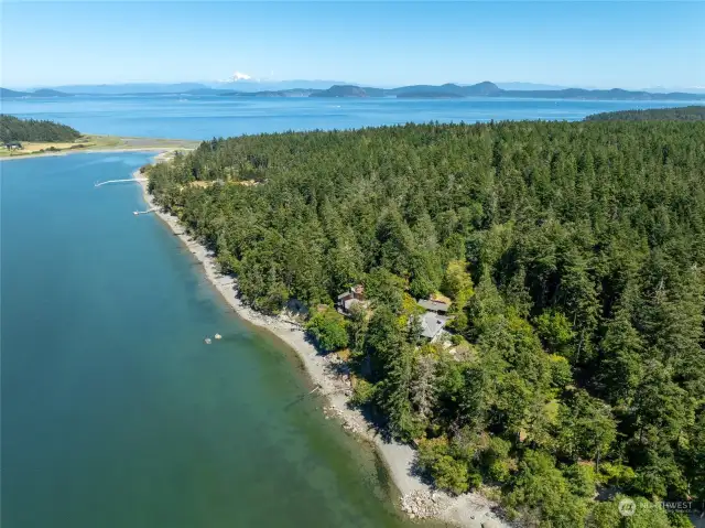 Looking north up the waterfront with Mt Baker peaking up in the background.