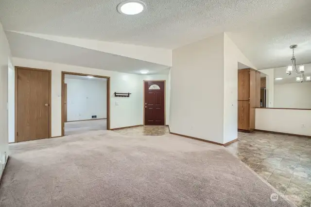 Living room lead to double door bedroom