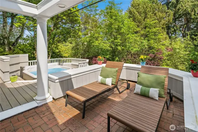 Outdoor back deck has boundless ways to entertain.