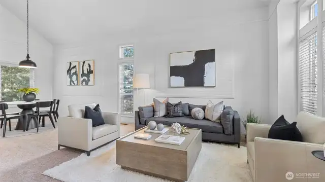 Entertaining sized Living room and Dining room.