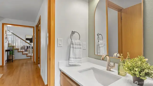 Upgraded Downstairs half bath.