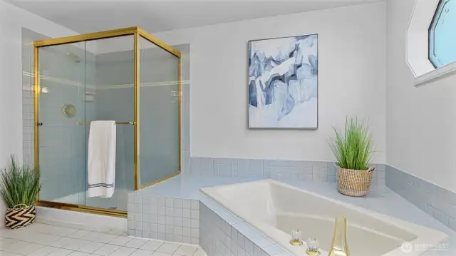 Lovely primary bathroom.