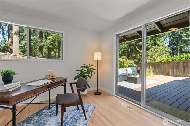 Walk right out to your Azek, composite deck.