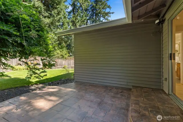 Storage shed to keep gardening equipment out of site and your yard beautiful.