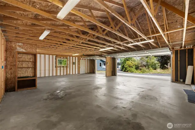 3 Bay Garage Interior.
