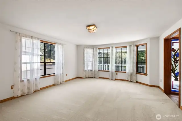 Light and bright family room.