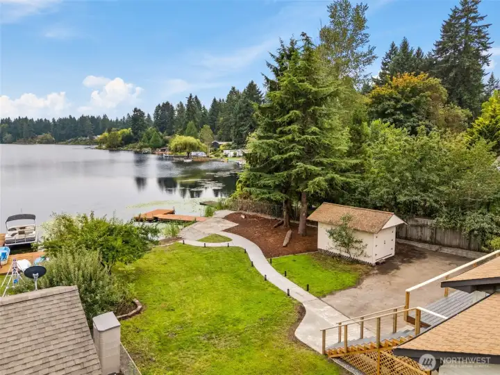 Backyard and Lake