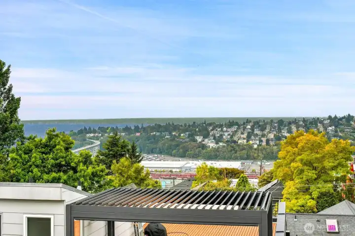 Showstopper deck allows you to watch ever-changing views of the Olympic Mountains & Puget Sound.