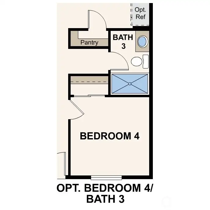 First floor bed/bath rendering