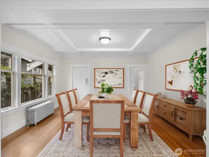 Dining room - far left is kitchen door way, far right is hallway to 2 beds and full bath.