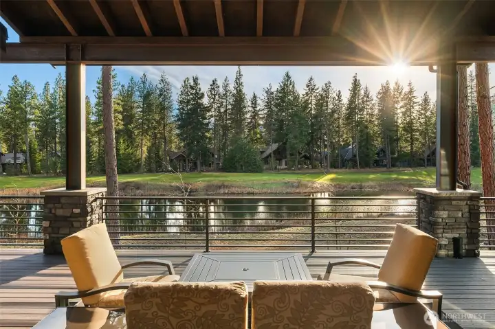 Enjoy a year-round covered deck, with a built in drainage system for snow