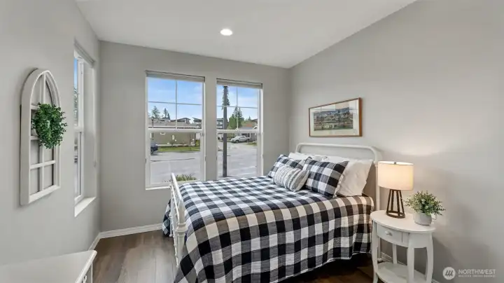 Spacious guest bedroom