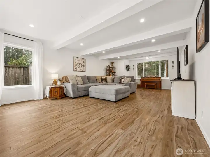 Spread out in the huge  living room.  Plenty of space to relax and entertain.