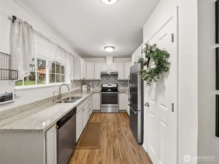 Updated kitchen comes with all appliances