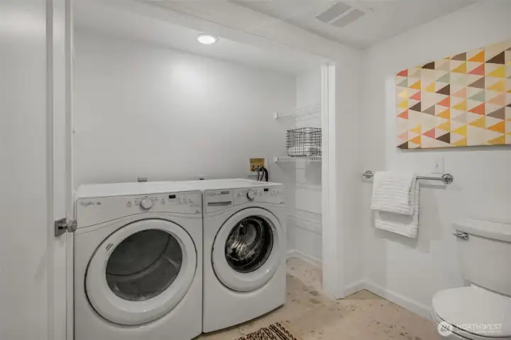 Lower level laundry
